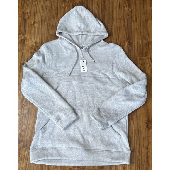 Buckle BKE Mens Hooded Luciano Grey Sweatshirt Kangaroo Pocket Size Large NEW - Picture 2 of 5